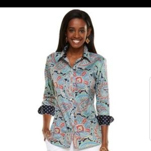 CHAPS PAISLEY PRINT NO -IRON SHIRT